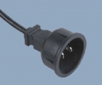 美国UL/cUL认证两芯1-15P防水插头电源线XH201D